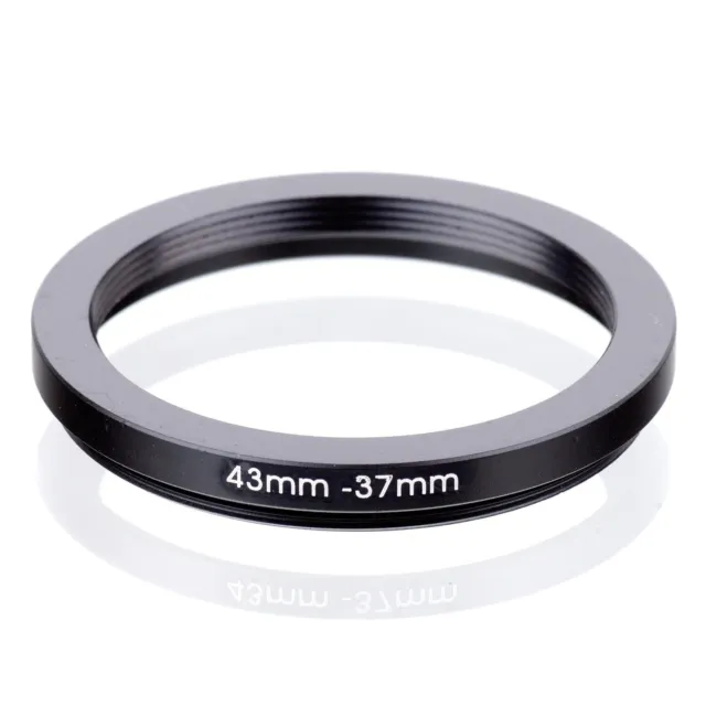 RISE(UK) 43mm-37mm 43-37 mm 43 to 37 Step down Ring Filter Adapter black