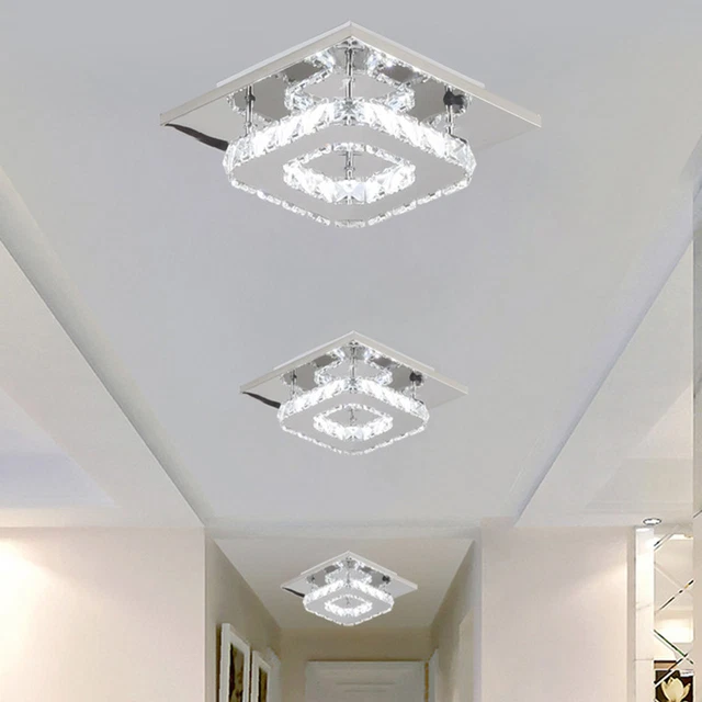 Lampada da soffitto corridoio, illuminazione senza sfarfallio, quadrata,
