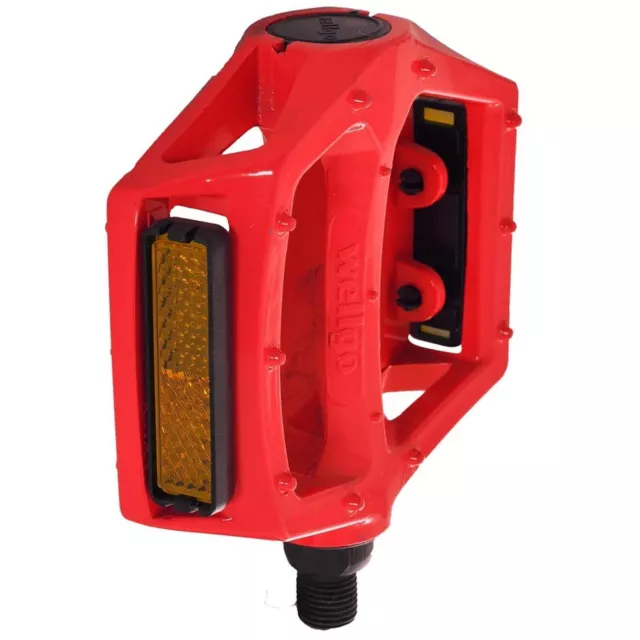 Oxford Darxide 9/16 Pedals MTB BMX Mountain Bike Flat Paltform Pedals Red 3