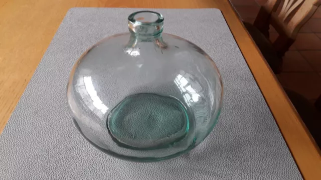 Apothekerglas, Apothekerflasche, vintage, mundgeblasen in Holzmodel