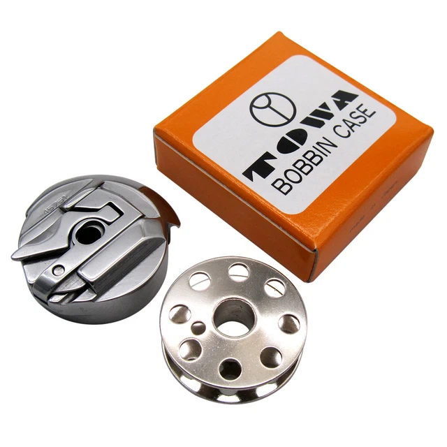Set Custodia Spolina E 10 Bobine Per Macchina Da Cucire Singer 221 222 301 - TOWA Made In Japan - Sostituzione 45751 E 45785