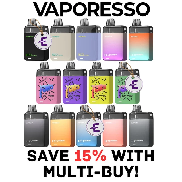 Vaporesso ECO Nano Vape Pod Kit 1000mAh Mod 16w ecig Pen | Replacement Pack 2