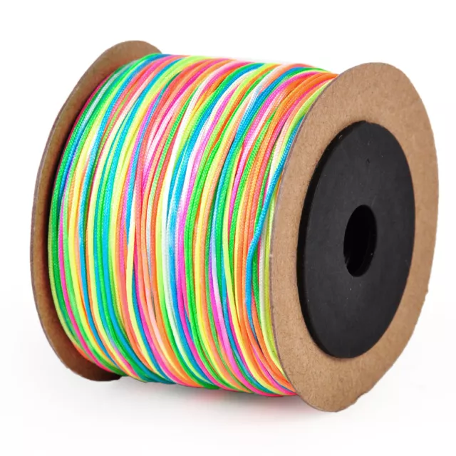 100M Shamballa Makramee Flechten Perlen Faden Seil Kordel Nylon Schnur 0.8mm tp 3