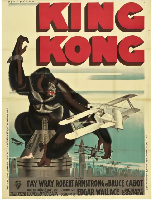 King Kong, Robert Amstrong, Gorille, Repro Affiche De Cinema Vintage (60X80),Hq