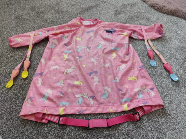 Bibado Coverall Baby Entwöhnung wasserdicht waschbar Kleinkind Lätzchen rosa 6-36 Monate