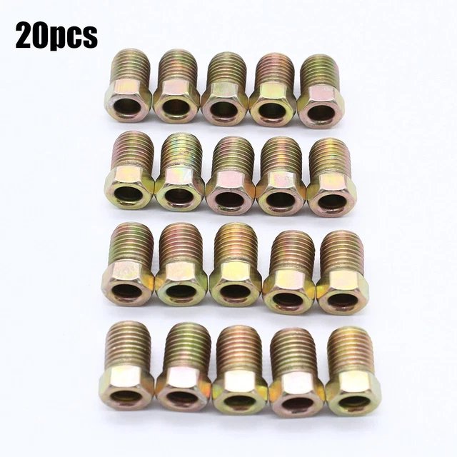Tube Frein Ligne 20 Pièces Frein Remplacement Direct Métal (Zinc) Durable,