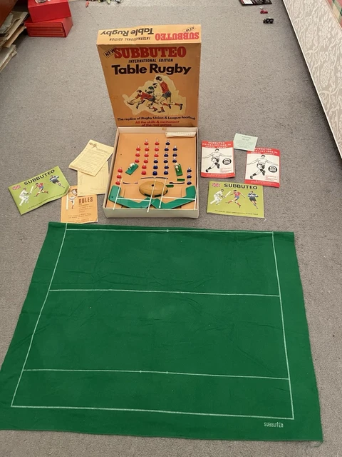 RARE VINTAGE SUBBUTEO Table Rugby Game In Original Box £4.00 - PicClick UK