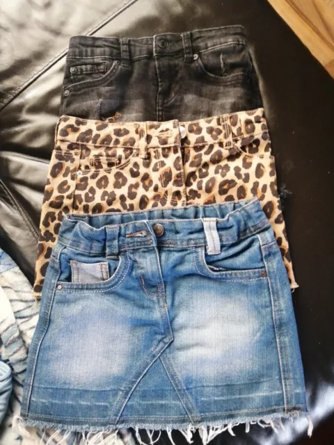 Girls 4-5 years denim skirt bundle. Black 7for all mankind, George, Matalan.