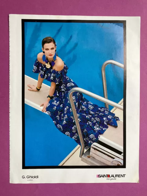 Yves Saint Laurent Helmut Newton été 1983 vintage publicité advertising 80s pub