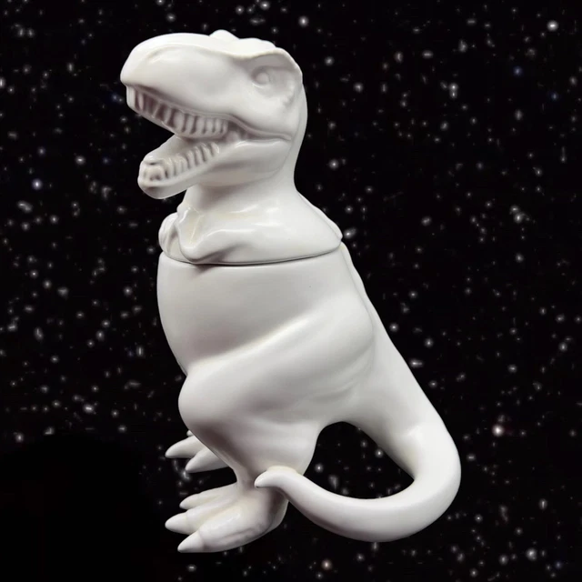 WHITE TARGET THRESHOLD T Rex Ceramic Dinosaur Cookie Jar Canister