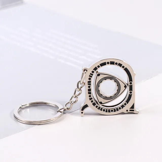 Creative Auto Part Model Spinning Rotary Engine KeyChain Key Chain Ring,