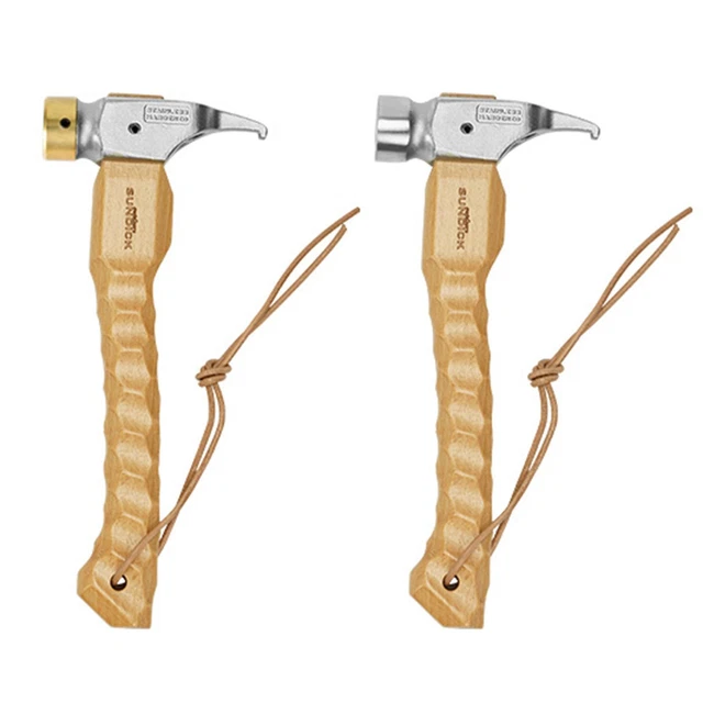 Camping marteau tente maillet clous extracteur longue poignée en bois pour le