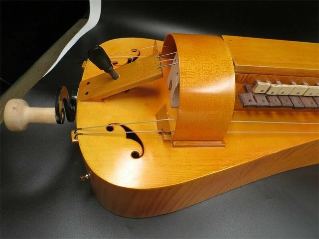 Fabriqué à la main 6 cordes 24 touches Hurdy Gurdy, dos palissandre épinette topy excellent son 8
