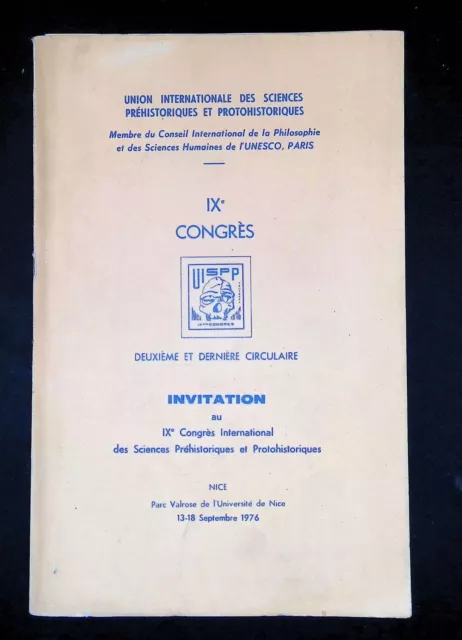 IXe Congrès, deuxième et dernière circulaire : invitation au IXe congrès interna