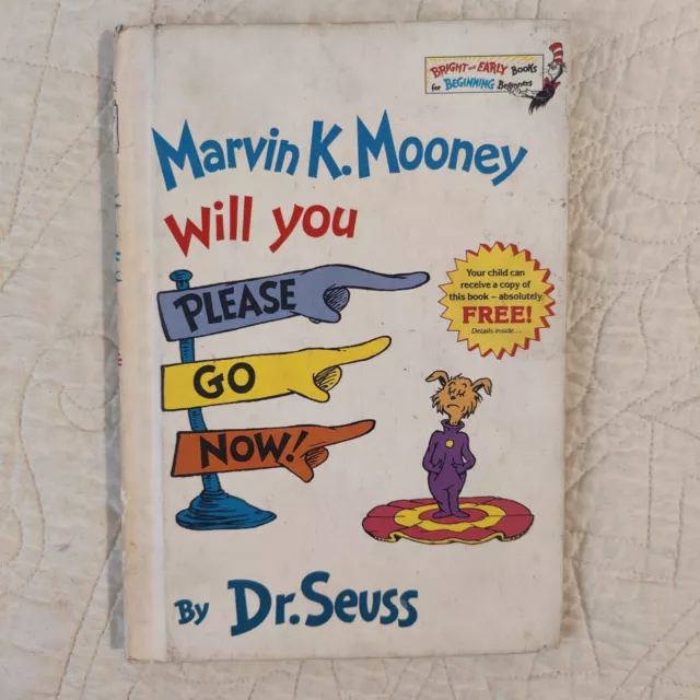 DR SEUSS MARVIN K Mooney Will You Please Go Now book 1972 1st edition ...