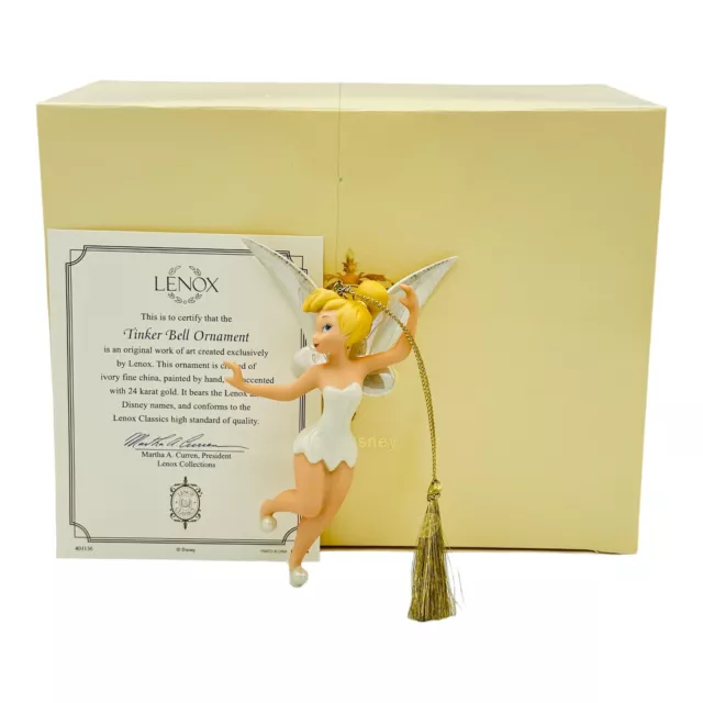 Lenox Disney First Tinker Bell Ornament Tink 2004 NEW IN BOX WITH COA