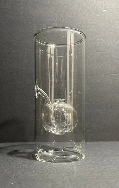 Wolfard Hand Blown Glass Oil Lamp Sculptural Mood Lighting Cottage 9” No Wick
