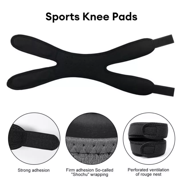 Knee Support Brace Open Patella Running Strap Injury Pain Relief Adjustable