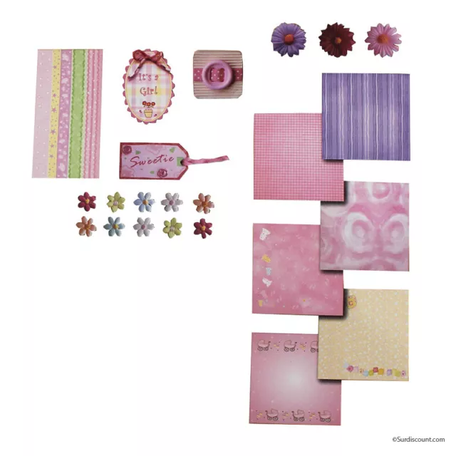 Kit Scrapbooking Naissance Fille - Erica