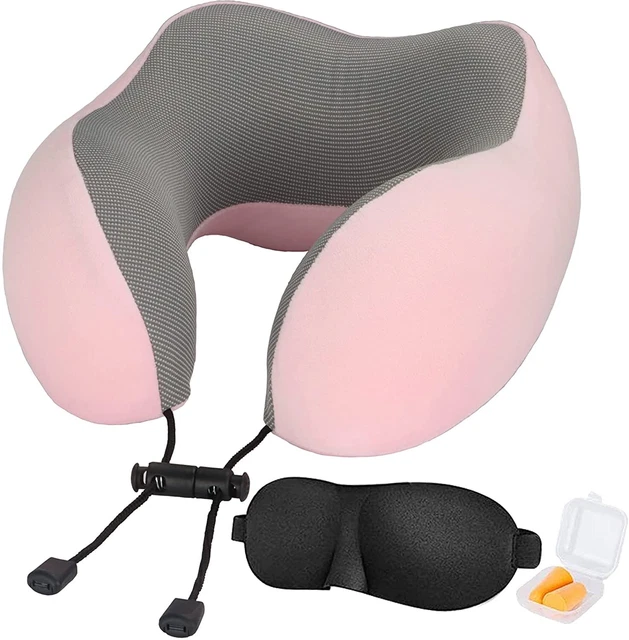 U-Shaped Memory Foam Rebound Travel Pillow Neck Support Head Rest Airplane Sleep