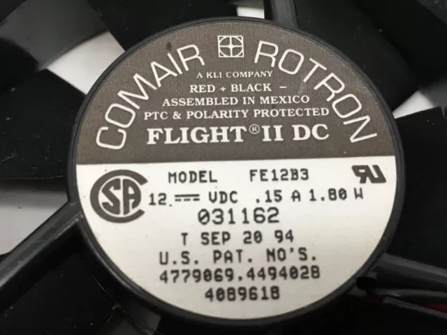 Ventilateur de refroidissement DC Comair Rotron FE12B3 031162 Flight II 12V DC - NEUF ancien stock 2