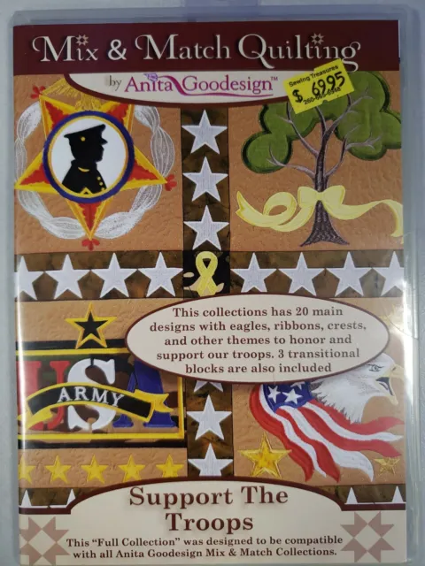 Support the Troops Machine Embroidery Anitagoodesigns