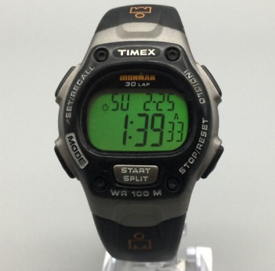 Orologio Digitale Timex Ironman Uomo Grigio Nero Timer 30 Lap Batteria Nuova