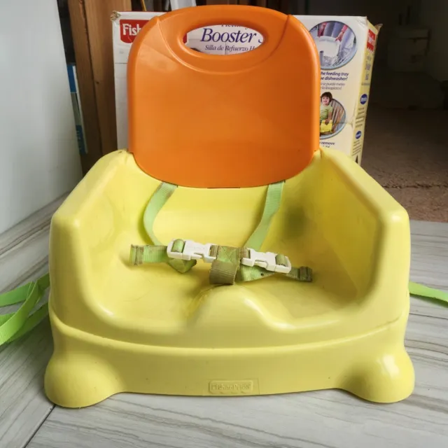 Fisher-Price Healthy Care Booster Seat Portable High Chair Orange/Yellow