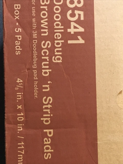 3M 8541 Doodlebug Scrub And Strip Pad 4-5/8 Inch By 10 Inch (Box of 5)