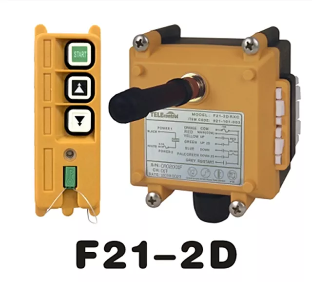 F21-2D 2 Ch 2 Speed Remote Control 1T+1R Overhead Hoist Crane Radio 18~65V