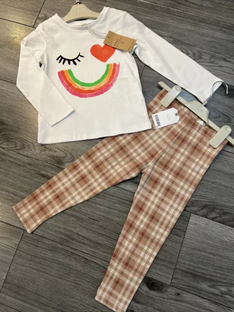 Next girls age 3-4 leggings and top outfit bundle BNWT