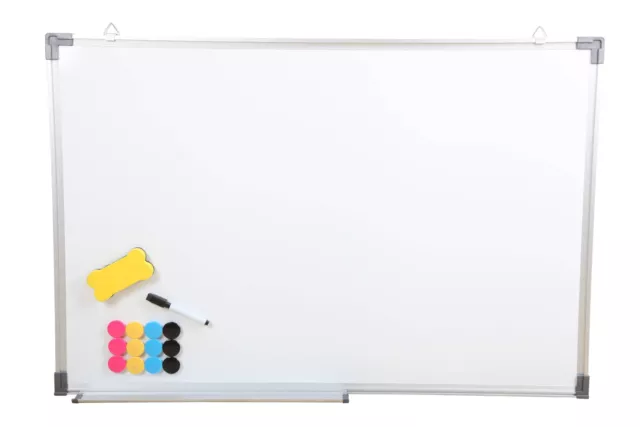 point-home Magnettafel Wandtafel Schreibtafel Whiteboard mit Alurahmen 90x60cm