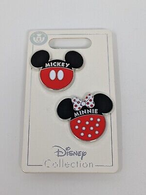 Disney Parks Mickey Mouse Minnie Mouse Outfit Icon Pin Set