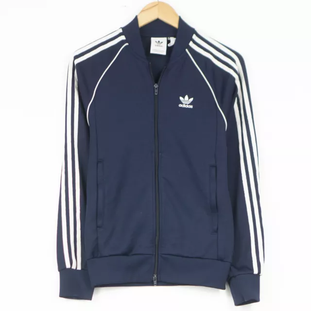 Adidas Abbigliamento Sportivo Pista Top Blu Scuro Giacca Uomo TAGLIA XS