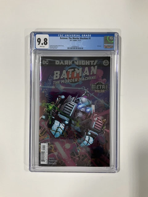 Batman The Murder Machine 1 Cgc 9.8 white Pages DC Comics