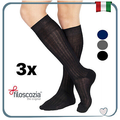 LAN007L3 CALZE ELEGANTI NERO GRIGIO BLU Lancetti 3 PAIA CALZINI LUNGHI LANA LANCETTI ART 