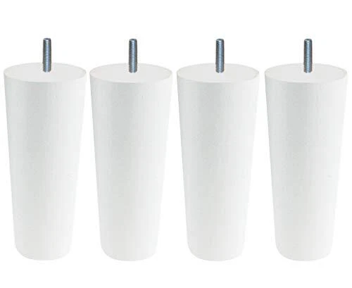 MARGOT 3700527823614 Cottage Conique Lot de 4 Pieds de lit Bois Blanc Hauteur...