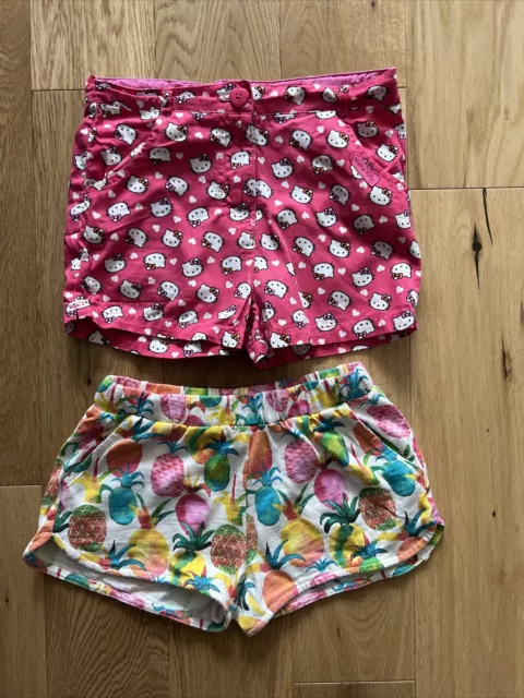 ZARA & Hello Kitty - Girls Summer Shorts Bundle Set x2 - Size 8 Years