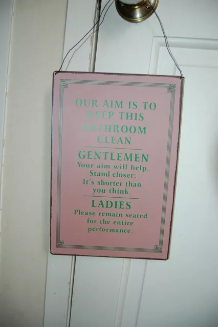 Letrero de puerta exhibición humor reglas divertidas citas cafés pubs casa tienda baño baño