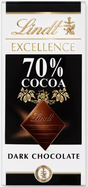 Lindt EXCELLENCE 70% Cocoa Dark Chocolate Bar 3.5 Oz - 4pks 2
