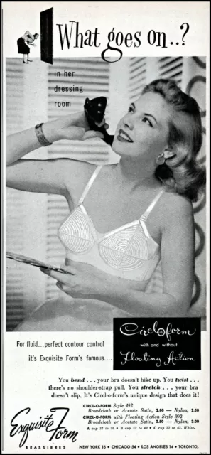 1952 Exquisite Form Brassiere Co PRINT AD 505 Style Often Copied Never  Equalled 
