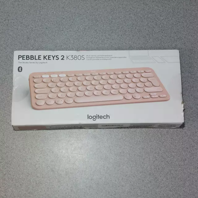 Logitech Pebble Keys 2 K380s, Multi-Device Bluetooth Wireless Keyboard Rose Pink