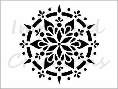 Mandala 3 plantillas en forma de círculo geométrico estrella 8,5"" x 11"" hoja reutilizable S652