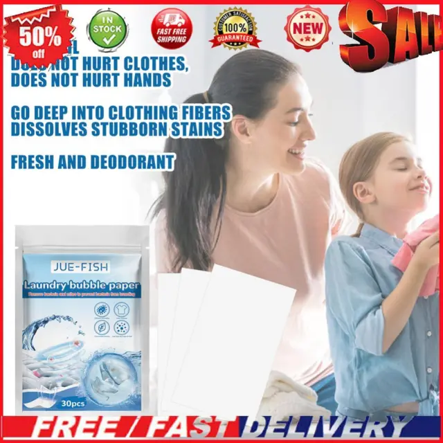 30pcs Laundry Detergent Sheets Concentrated Detergent Laundry Soap Deep Cleaning