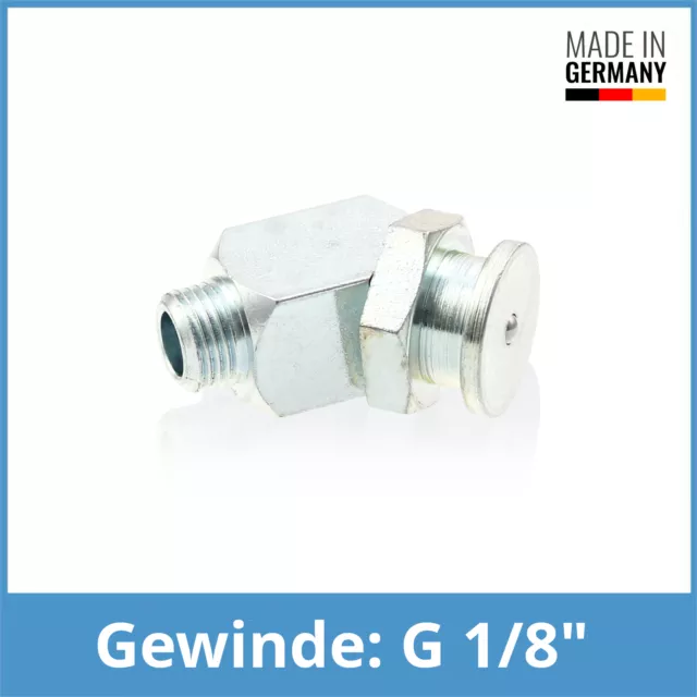 DIN 3404 M1 (Ø16mm) G 1/8" 45° Winkel-Flachschmiernippel  Stahl verzinkt