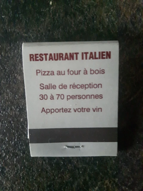 La Fornarina Restaurant Italien Montreal Quebec Matchbook Cover 2