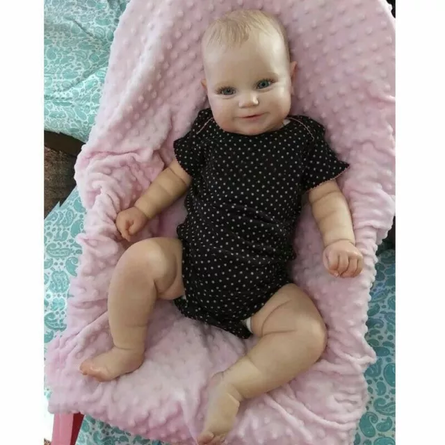 Bella bambola bambino in tessuto rinato 50 cm realistica neonato fatta a mano bambina regalo
