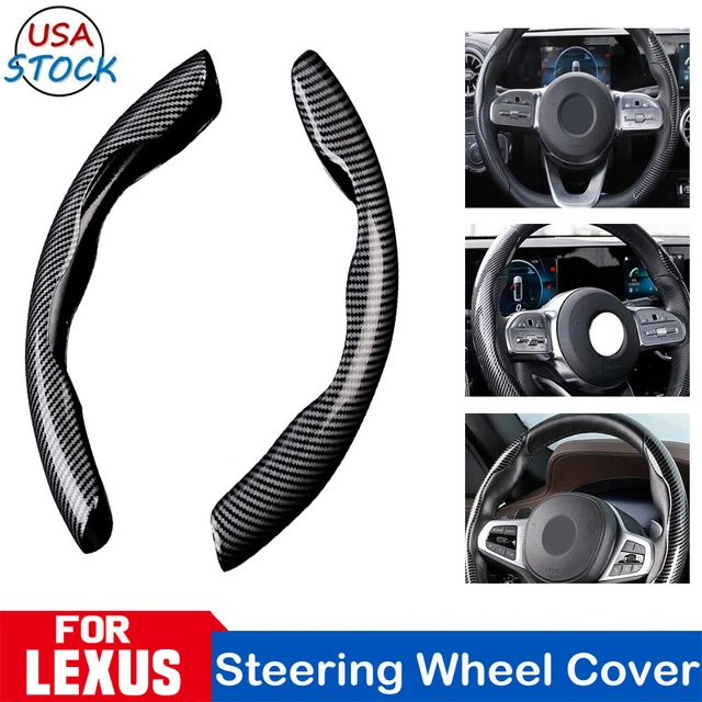 2X Carbon Fiber Car Steering Wheel Booster Cover Non-Slip Accessories For LEXUS