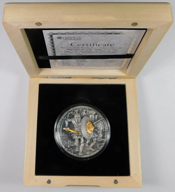 2017 Niue Isl $2 Commemorative Gods Series "Ares" Silver Coin
