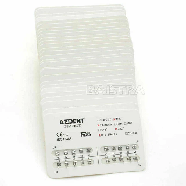 50 packs Orthodontic Bracket Slot.022 Hooks 3-4-5 Dental Mini Edgewise AZdent
